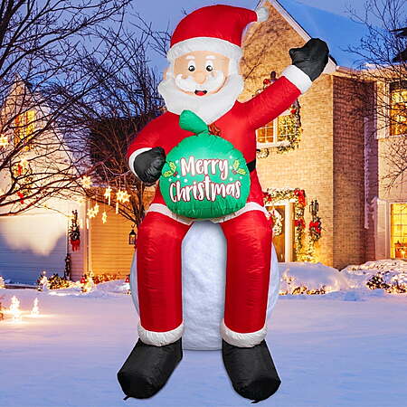 6ft Christmas Inflatable Santa Claus Outdoor Yard Decor or 5ft Snowman $25