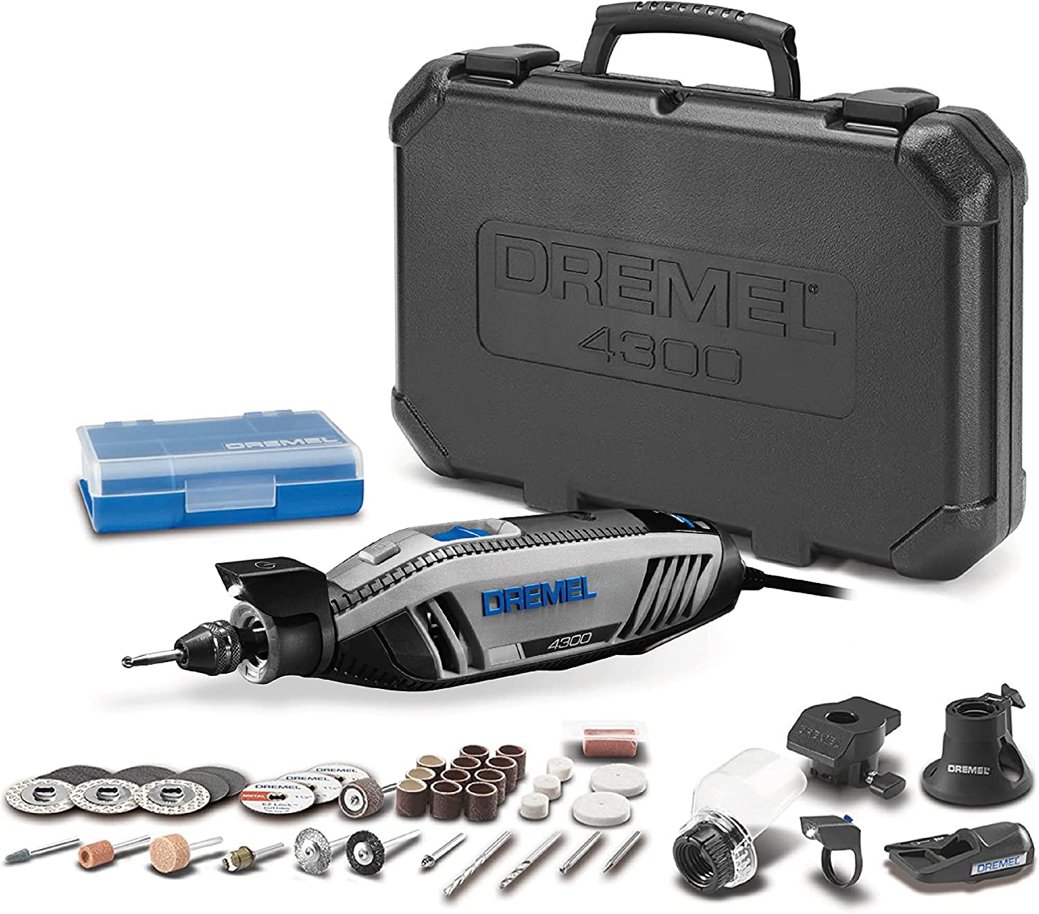 Dremel 4300-5/40 High Performance Rotary Tool Kit with LED Light- 5 Attachments & 40 Accessories- $99.99