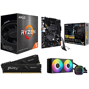 AMD Ryzen 5 5500 CPU Bundle w/ ASUS TUF Gaming B550-Plus MB, 16GB Kingston DDR4 $191.25 & More + Free S&H