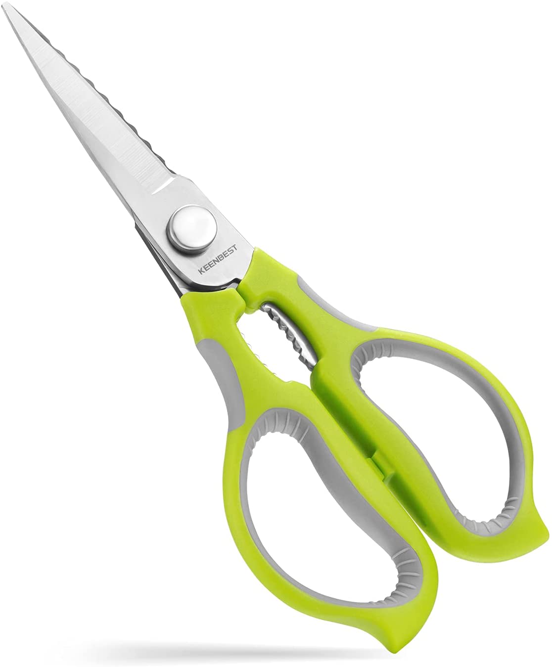 Kitchen Scissors All Purpose Kitchen Shears Heavy Duty Poultry Shears for Chicken Food Meat and Cooking, Stylish Green $2.79