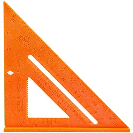 Swanson Tool Co T0118 Composite Speedlite Square Layout Tool, Orange, made of High Impact Polystyrene $3.99