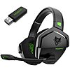 $13.99 NUBWO G06 Dual Wireless Gaming Headset with Microphone for PS5, PS4, PC - 23ms Low Latency Audio - 100-Hour of Playtime - 50mm Drivers (Black-Green)