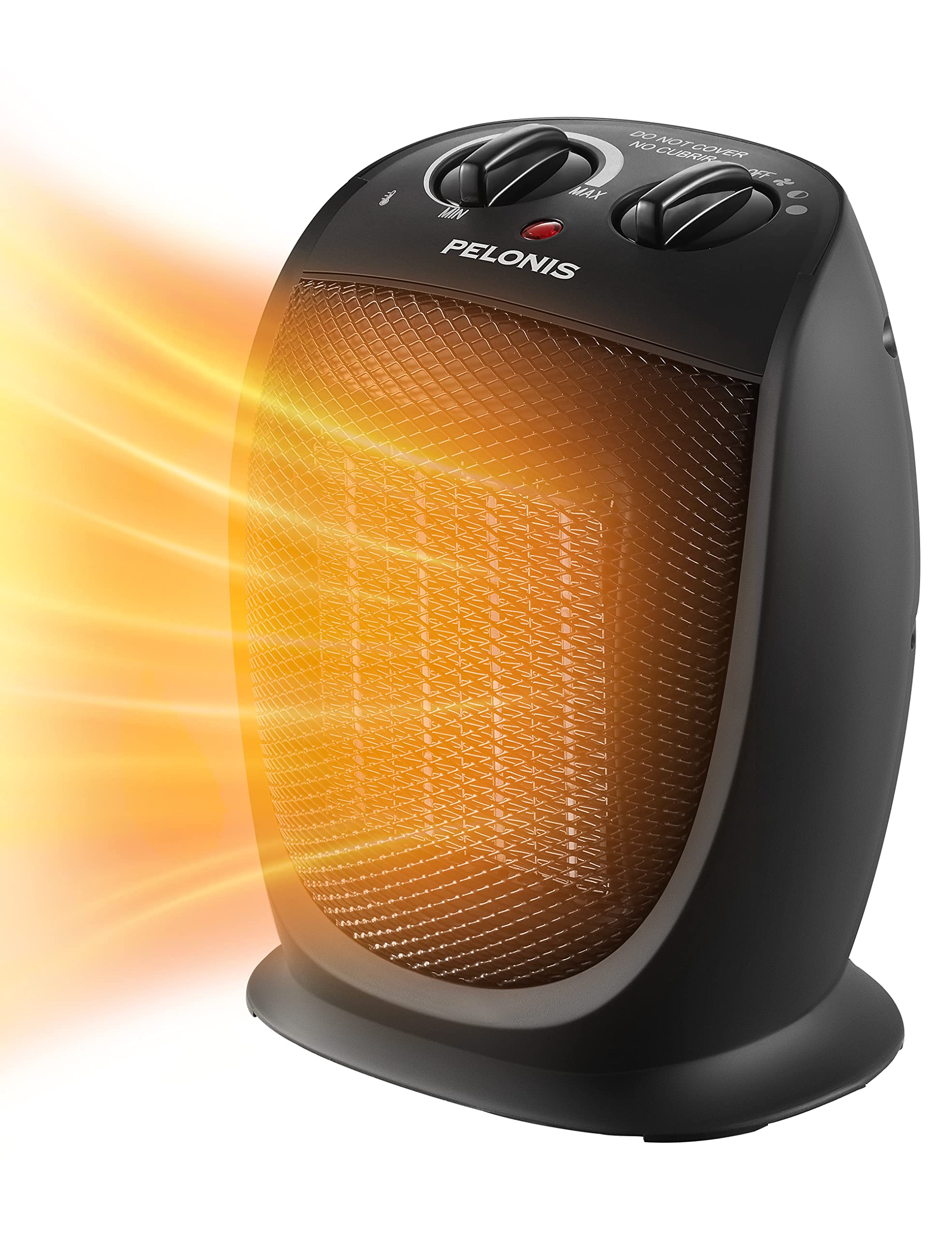 $21.98 PELONIS PHTA1ABB Portable, 1500W/900W, Quiet Cooling & Heating Mode Space Heater for All Season, Tip Over & Overheat Protection, Black , 9inch