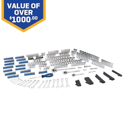 Kobalt 440-Piece Standard (SAE) and Metric Polished Chrome Mechanics Tool Set (1/4-in; 3/8-in; 1/2-in) Lowes.com - $149