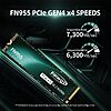 Fikwot FN955 1TB NVMe SSD M.2 2280 PCIe Gen4x4, Up to 7300MB/s, 3D NAND TLC Flash Internal Solid State Drive $165.99