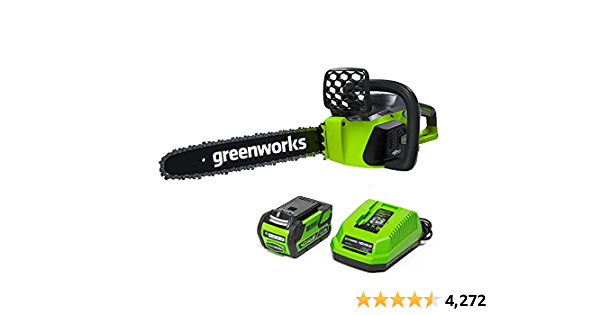 Greenworks G-MAX 40V 16-Inch Cordless Chainsaw, 4AH Battery and a Charger Included - $178