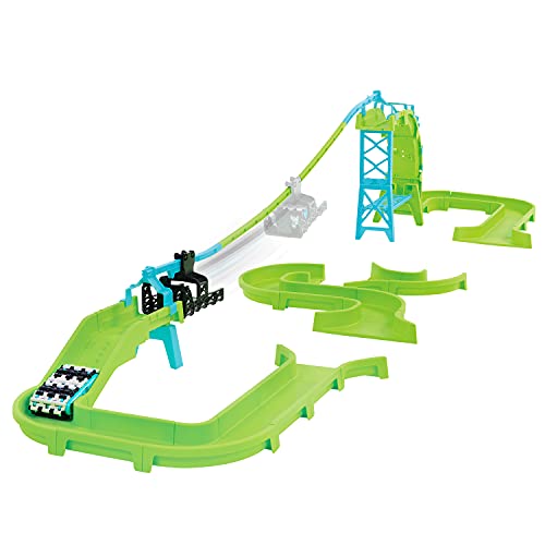 Power Treads Hyperdrive Zipline Car Set – Race Track Playset Includes 1 Vehicle and 60+ Pieces $8.25