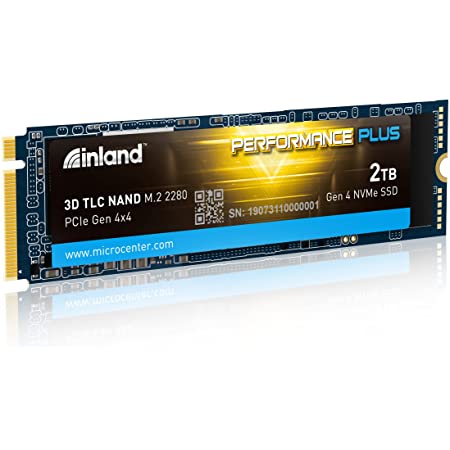 Inland Performance 2TB SSD PCIe Gen 4.0 NVMe 4 x4 M.2 2280 TLC 3D NAND Internal Solid State Drive, R/W Speed up to 5000MB/s and 4300MB/s, 3600 TBW $229.99 + F/S