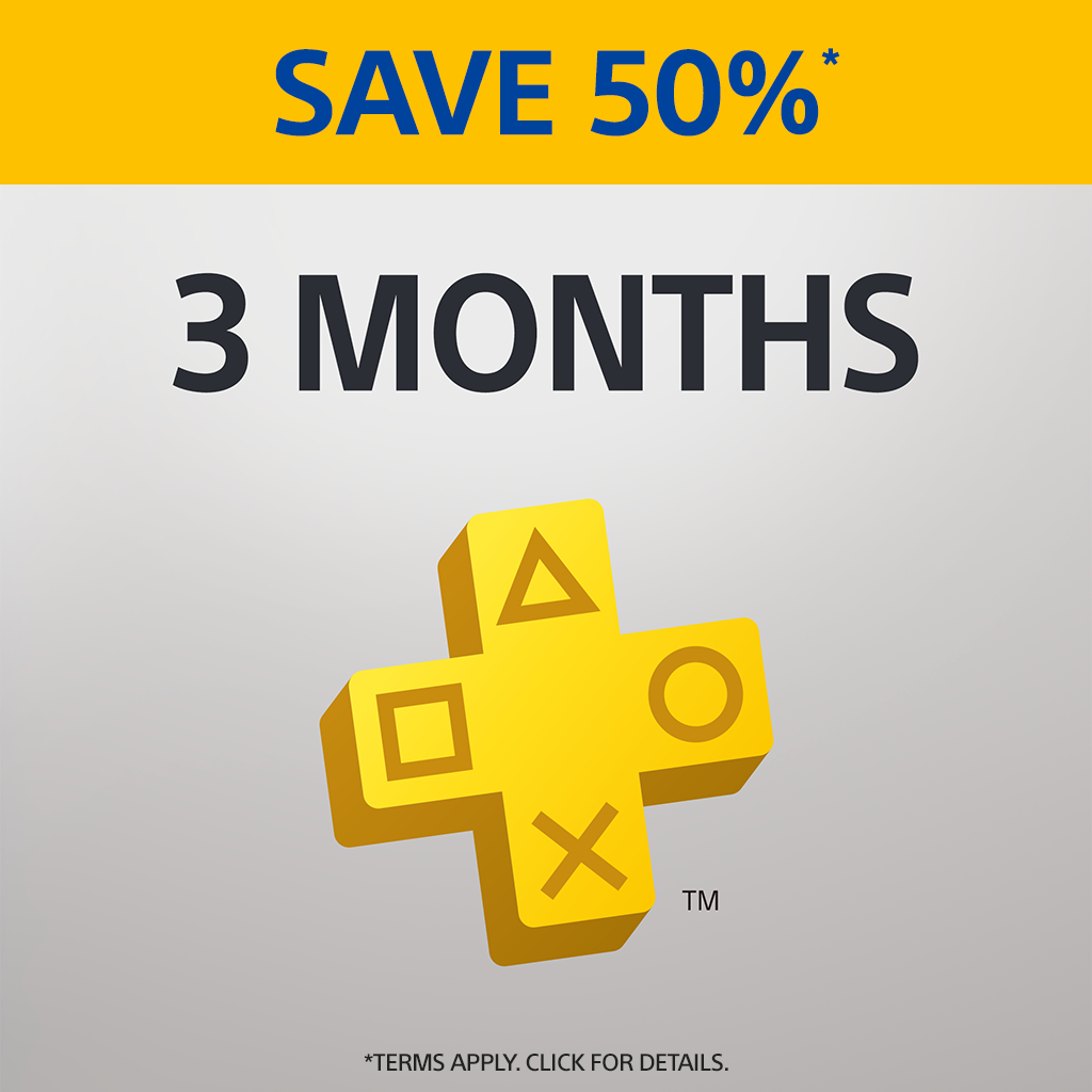 50% off 3-Month PlayStation Plus Subscription $12.49