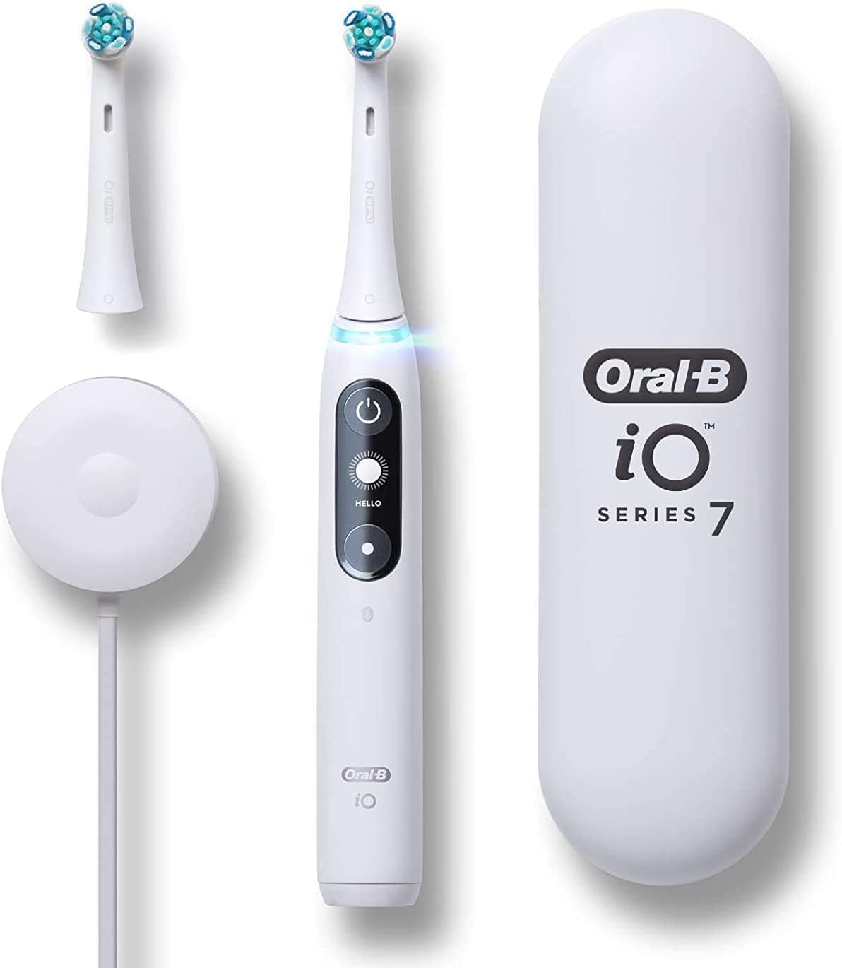 Oral-B iO Series 7 Electric Toothbrush with 1 Replacement Brush Head, White Alabaster $149.99
