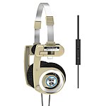 Koss Porta Pro Limited Edition Rhythm Beige On-Ear Headphones, in-Line Microphone, Volume Control and Touch Remote Control, Retro Style, Includes Hard Carry Case, Wired w - $34.99
