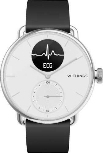 Withings ScanWatch - Hybrid SmartWatch with ECG, heart rate and oximeter 38mm - White (In Store only - YMMV) $139.99