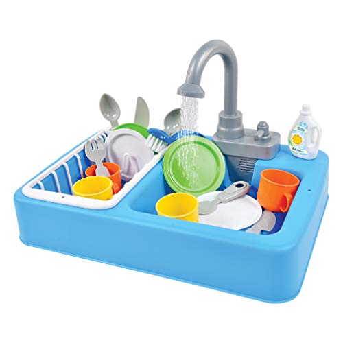 Sunny Days Entertainment Kitchen 20 Pieces Sink Play Set with Running Water $11.18