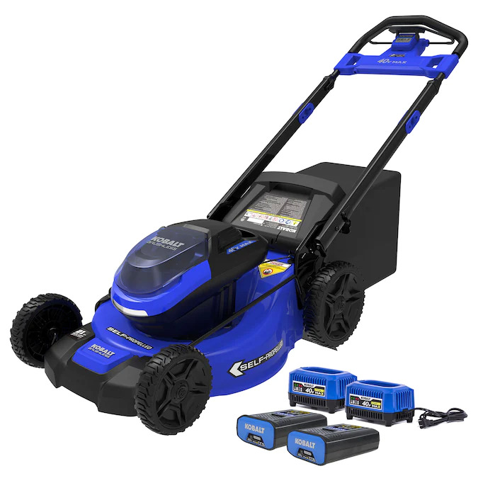 Kobalt 40-volt 21-in DP SP Lawn Mower with 2 Batteries & Charger $399