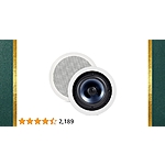 Polk Audio RC80i 2-way Premium In-Ceiling 8&quot; Round Speakers, Set of 2 Perfect for Damp and Humid Indoor/Outdoor Placement - Bath, Kitchen, Covered Porches (White, Paintab - $180