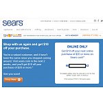 Sears.com $10 off $20