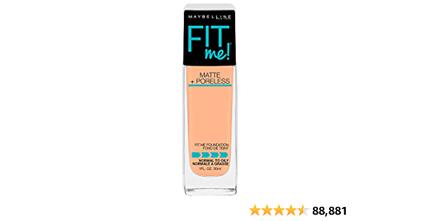Maybelline Fit Me Matte + Poreless Liquid Foundation Makeup, Natural Beige, 1 fl; oz; Oil-Free Foundation - $2,99