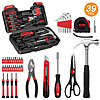 Cshidworld 39 Piece Tool Sets All Purpose Household Tool Kit $15.99 at Walmart+ Free Shipping on Orders over $35