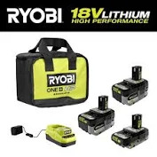 Ryobi ONE+ 18V Lithium-Ion HIGH PERFORMANCE Starter Kit with 2.0 Ah Battery, 4.0 Ah Battery, 6.0 Ah Battery, Charger, and Bag+ Free Tool $199+ Free Shipping at Home Depot