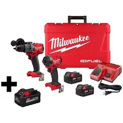 Gen 4 M18 FUEL 18-Volt Lithium-Ion Brushless Hammer Drill and Impact Driver Combo Kit with 8.0 Ah High Output Battery $  349+ Free Shipping at Home Depot