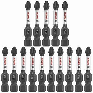 Bosch® Impact Tough™ 2" Phillips #2 Power Drive Bit - 15 Pack $2.99 After Mail in rebate at Menards