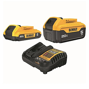 20V MAX Lithium-Ion Battery Kit with 5.0Ah and 2.0Ah Battery and Charger + Free Tool $199 at Home Depot + Free Shipping