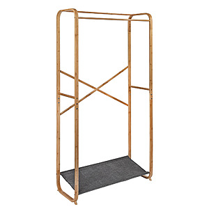 Natural Wood Clothing Rack $12 at Menards + Free Shipping to Store