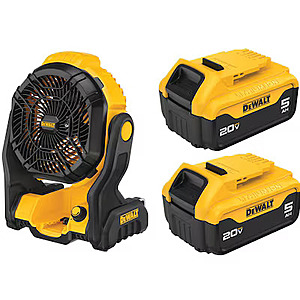 DeWalt 20V MAX Lithium-Ion Jobsite Fan with (2) 20V MAX 5.0Ah Battery Packs $219