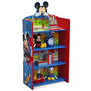 Delta Children Wooden Playhouse 4-Shelf Bookcase, Mickey Mouse for $34.96