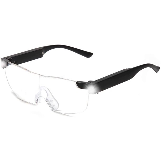 180% LED Lighted Magnifier Eyeglasses for Reading Hobbies and Close Work, Hands Free Magnifier Eyeglasses $16.33+Free shipping