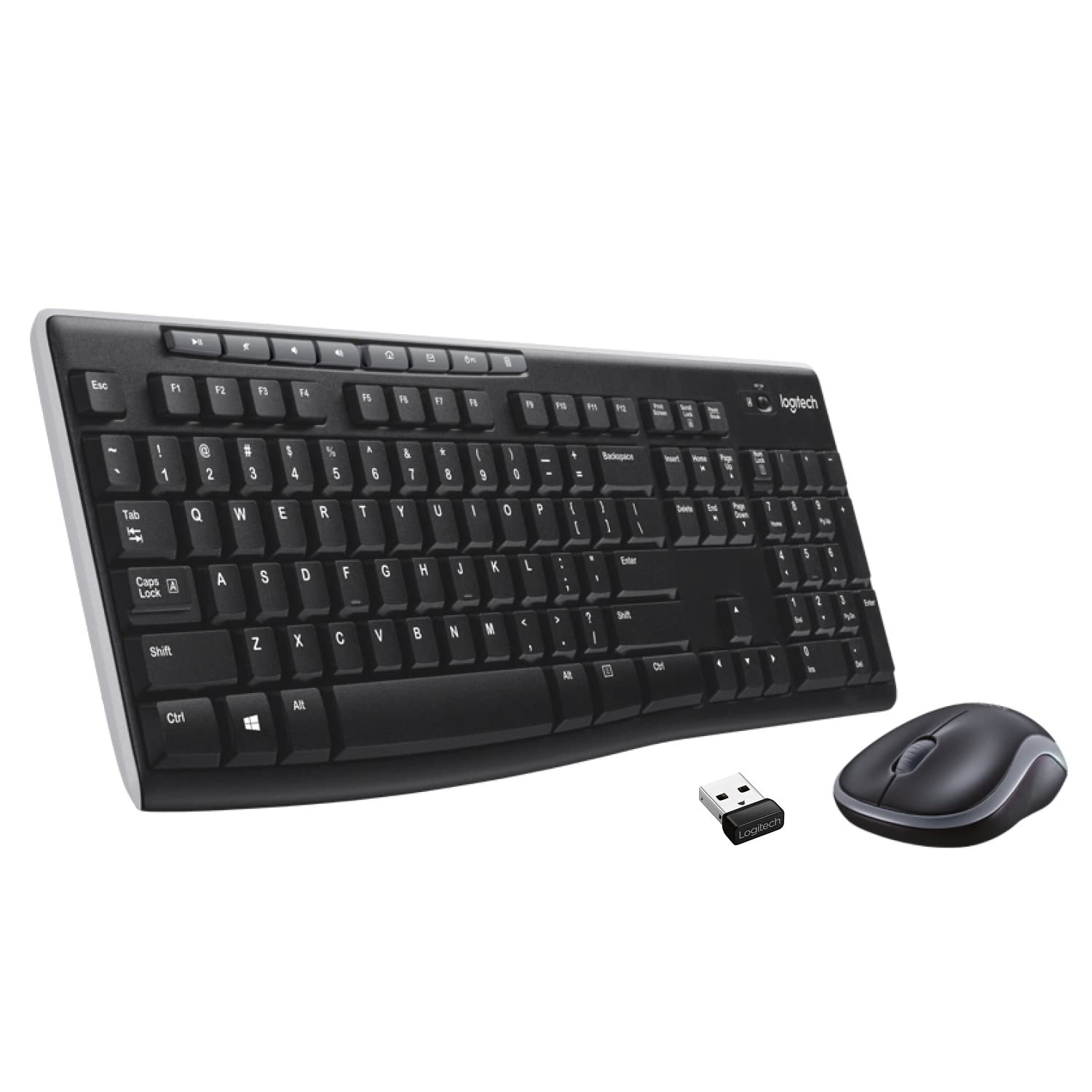 Logitech MK270 Wireless Straight Full Size Keyboard and Mouse Black $19.99 at Office Depot