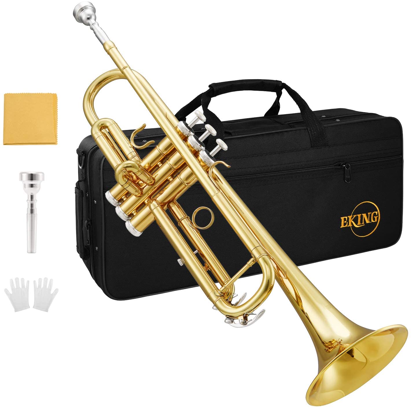 Amazon Prime Members: Eking Bb Standard Brass Trumpet for Beginners $98.57 + Free Shipping