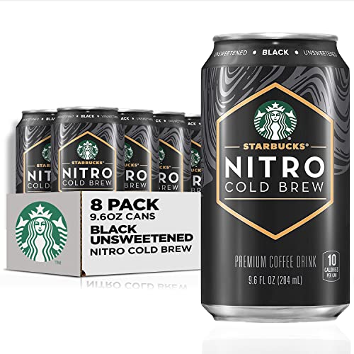 Starbucks Nitro Cold Brew, Black Unsweetened, 9.6 fl oz Can (8 Pack) (Extra 35% off first Subscribe and Save order) $16.19