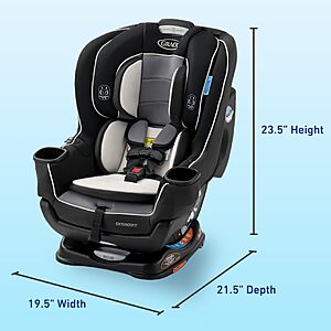 Graco Extend2Fit 2-in-1 Convertible Car Seat, Gotham $179.99