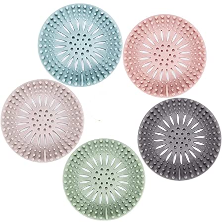 5 Pack Pastel Color Hair Catcher for Shower Drain $9.99