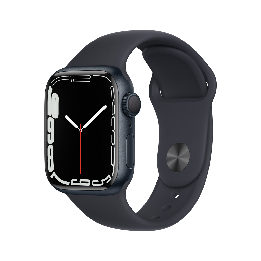 Apple Watch Series 7 GPS, 41mm Midnight Aluminum Case with Midnight Sport Band - Regular - Walmart.com - $339