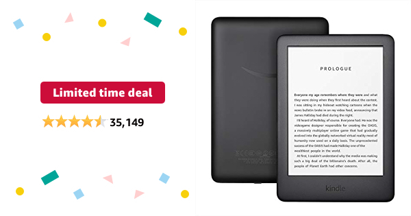 Limited-time deal: Kindle - With a Built-in Front Light - Black - Ad-Supported - $54.99