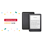 Limited-time deal: Kindle - With a Built-in Front Light - Black - Ad-Supported - $54.99