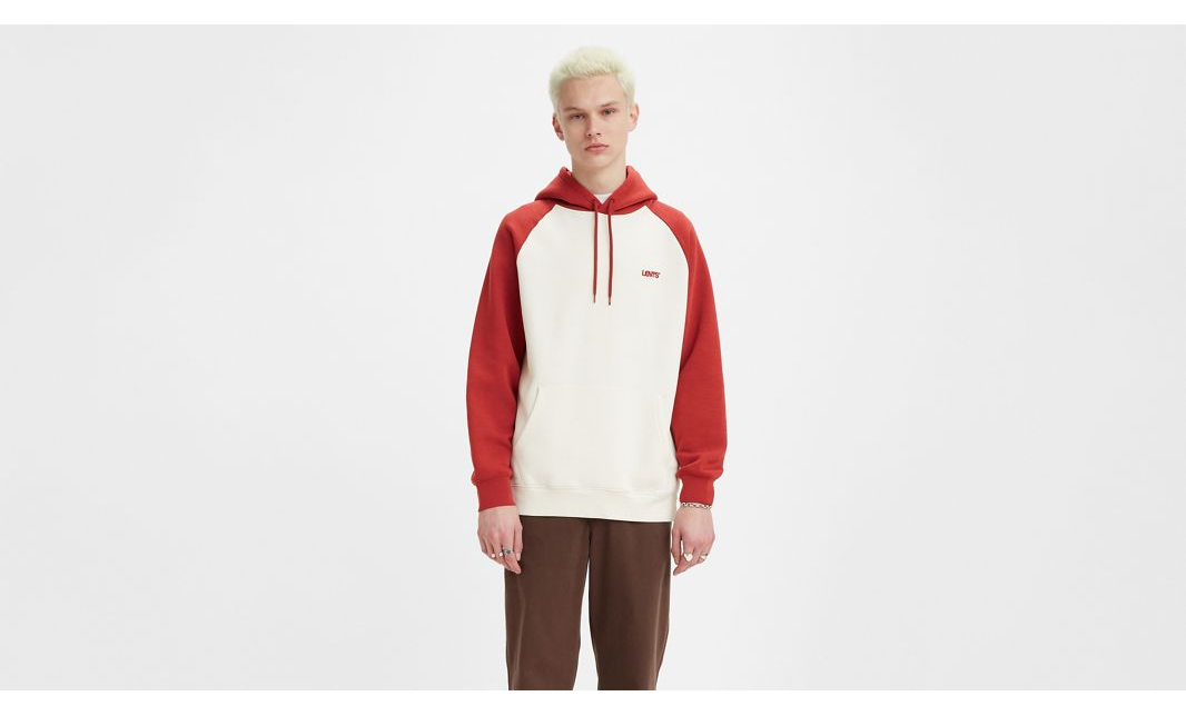 Levi's Men's Varsity Relaxed Fit Raglan Hoodie Sweatshirt (Brick Red) $21 + Free Shipping