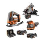 Ridgid 18V Cordless 3-Tool Wood Working Combo Kit w/ Charger & (2) 2.0 Ah Batteries $299 + Free Shipping