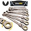 $20.7: GRENPRO Flex Head Ratcheting Wrench Set, 9PCS Combination Wrench Sets,