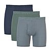 $9:3-Pack Hanes Men's Supersoft Viscose Boxer Briefs (Grey/Green/Navy, Various Size)