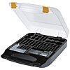 $10.46:Amazon Basics Battery Organizer with Tester, Wall-Mounted Design, Handle Holds 110 Batteries, Clear/Black
