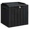 $24.59: Homall 31 Gallon Outdoor Deck Box In Resin with Seat, Black at Homall via Walmart