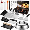 $16.99*:ROMANTICIST 29-Piece Griddle Accessories Set, Flat Top Teppanyaki Spatulas with Scraper &amp;amp; Basting Cover, BBQ &amp;amp; Camping Grill Tools