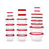 Rubbermaid TakeAlongs 40 Piece Food Storage Set, Red, 12.6 Qts