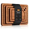 3-Piece Mooues Organic Bamboo Cutting Board Set