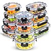 JoyJolt JoyFul Borosilicate Glass Airtight Food Storage Containers