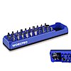 WORKPRO Magnetic Hex Bit Holder Organizer Tray, 39-Hole, Blue