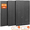 3 Pcs Blacksmith 48x24 inch Metal Pegboard Panels w/ 30 Pcs Hook (Black) $37.35 + Free S&H at Walmart